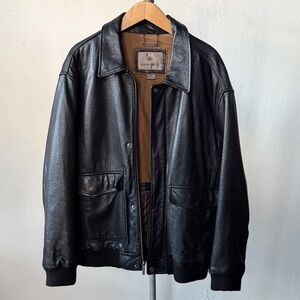 The Rainforest Lamb Leather Bomber Jacket Size Large